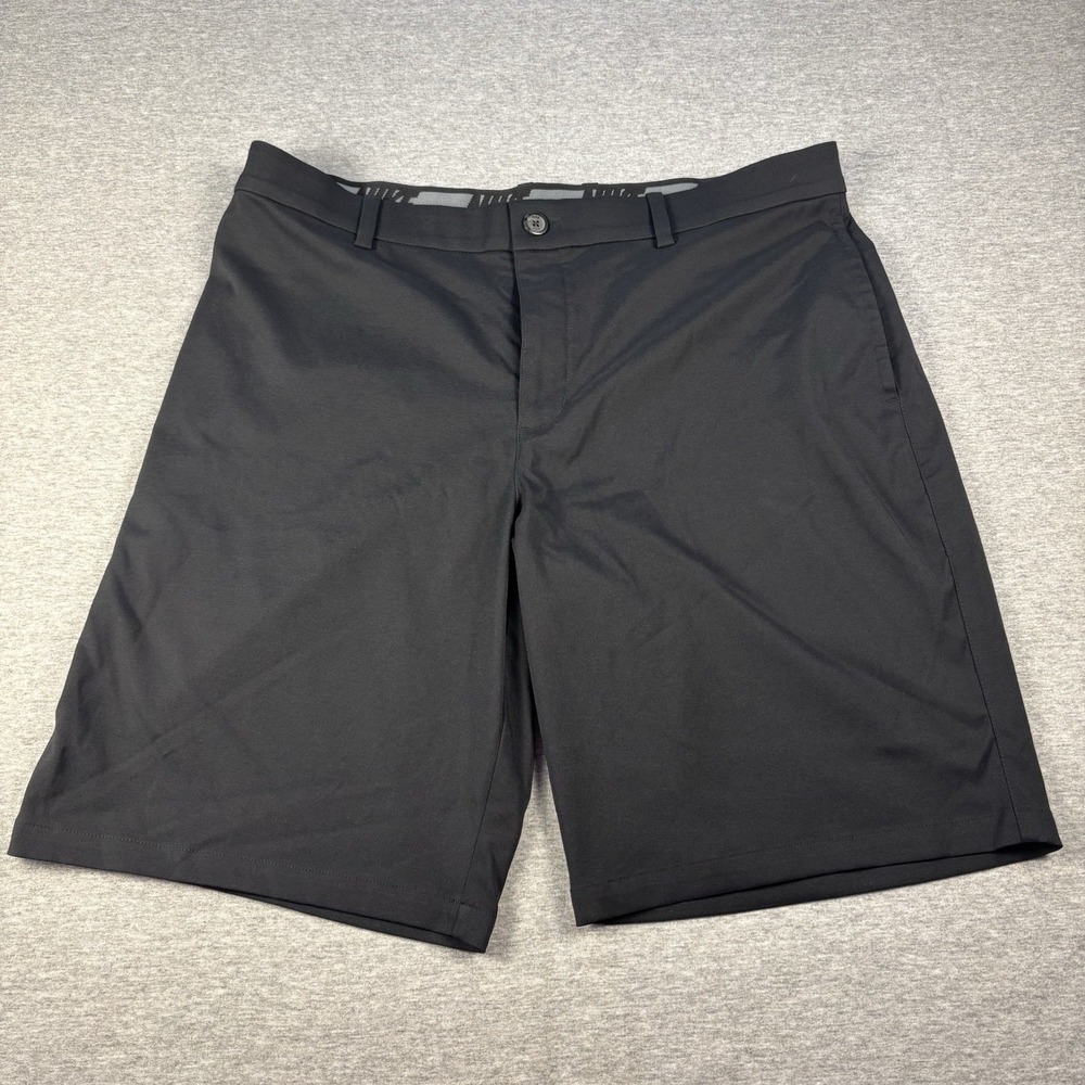 Nike Men's Golf Shorts Black Dri-Fit Core Flex Size 38 X 10.5 Inseam Flat Front